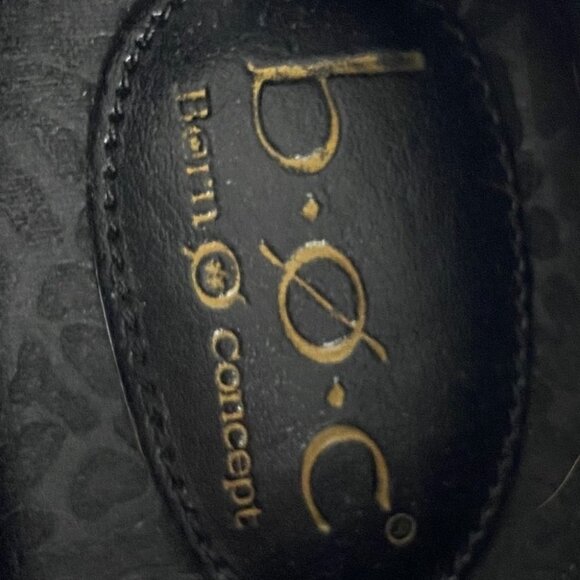 Born BOC Black Ankle Boots‎ Heeled Size 7 Style Z01503 Leather Strap Buckle Y2K - Picture 8 of 12